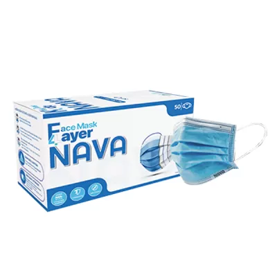 Khẩu Trang Y Tế 4 Lớp Nava Xanh Hộp 50 Cái